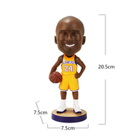 Statuetta Personalizzata in Resina di Cantante Rock, Modello Bobblehead del Famoso Giocatore Sportivo N.24, Decorazione per Casa e Auto, Regalo