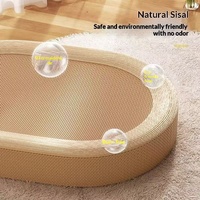 Griffoir pour chat en sisal en gros, sans poussière, coussin à griffer pour chat, lit de repos, emballé en carton