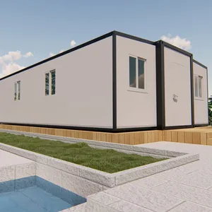 Ready To Ship 20FT 40FT 2 Bedroom Folding Extendable Prefab Container Houses With Bathroom And Kitchen
