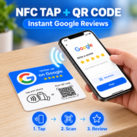 Plaque de table personnalisée en acrylique NFC pour avis de paiement, avis par tapotement, menu réseaux sociaux, adhésive, étanche et réinscriptible