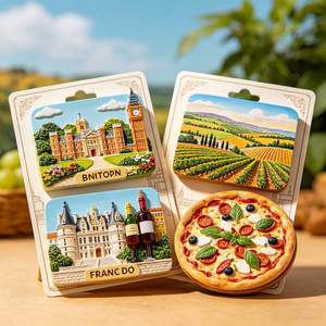 Magneti per Frigorifero Personalizzati in Resina 3D Souvenir Turistici di Diverse Città e Paesi Europei - Product Image 1