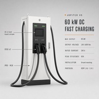 Station de recharge rapide DC pour véhicules électriques 60 kW à double borne pour parkings publics/commerciaux sur les marchés africains