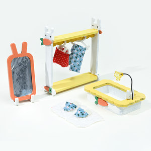 KnowMe hecho a mano 1:12 juego <span class=keywords><strong>de</strong></span> cama <span class=keywords><strong>de</strong></span> bebé en miniatura lindo pequeño conejo DIY casa <span class=keywords><strong>de</strong></span> <span class=keywords><strong>muñecas</strong></span> muebles juguete educativo <span class=keywords><strong>de</strong></span> <span class=keywords><strong>madera</strong></span> - Product Image 6