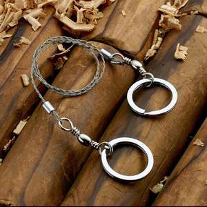 Scie à fil H122 pour extérieur, EDC, 4 brins en acier inoxydable, outil de survie portable, équipement de coupe rotatif à 360 degrés - Product Image 1