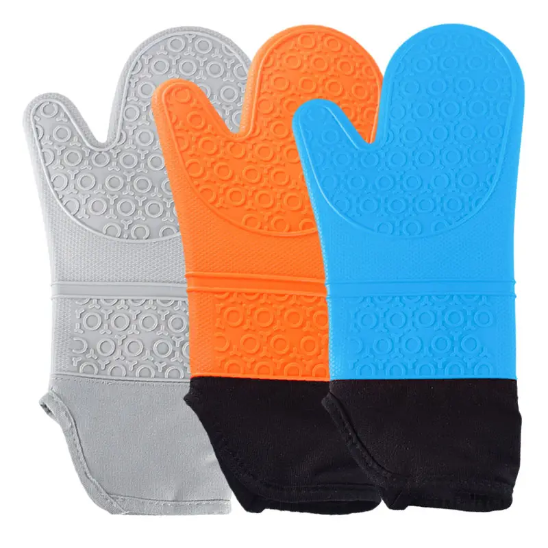 Potholder Kitchen Cooking Wholesale Heat Resistance Gloves Pot Holders Set Silicone Baking Oven Mitts