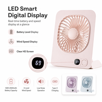 Mini ventilateur de bureau magnétique rose, violet, bleu, corps fin et léger