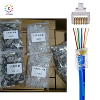 Câble Réseau RJ45 UTP Ethernet RJ45 Traversant Connecteur Modulaire 8P8C Cat 6 Cat6