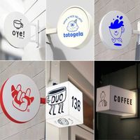 DakeSign Panneau publicitaire LED double face personnalisé, étanche IPX6, pour extérieur, enseignes lumineuses directionnelles pour entreprises, cafés, voitures