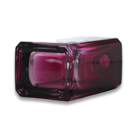 Récipient de parfum personnalisé vide 100ml rectangle carré rechargeable bouteille de parfum en verre de couleur opaque