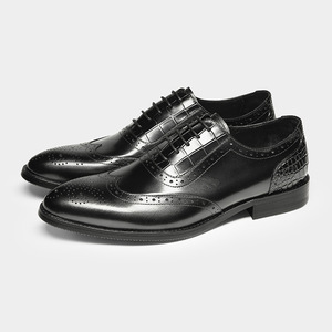 Zapatos Oxford de piel de vaca de alta calidad, zapatos de vestir hechos a medida formales, zapatos formales de negocios de cuero genuino para hombres - Product Image 4