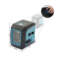 Niveau laser portable à deux lignes, 360 degrés, instrument de nivellement laser croisé