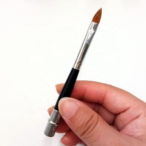 Accueil Voyage Accessoires En Aluminium Simple Brosse À Lèvres Maquillage Cosmétique Brosse À Lèvres Weasel Cheveux Cheveux Synthétiques Brosse À Lèvres - Product Image 5