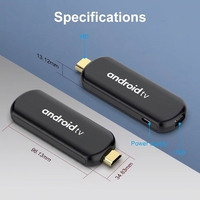 TV Stick Compatible con Android 9, Red Estable, WiFi5 2025, 4K, 2GB+8GB/16GB, Quad Core, HDR/H265, Control por Voz BT, Control Remoto