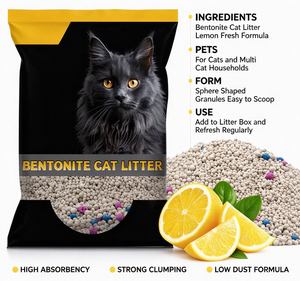 <span class=keywords><strong>Litière</strong></span> pour chats en bentonite, absorption rapide de l'eau, forte absorption, faible teneur en poussière, forme de boule ronde, sable pour chats, OEM, étiquette privée - Product Image 2