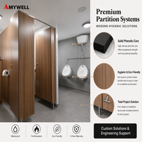 Tablero Fenólico HPL de 1220x2440 mm, Resistente al Agua y al Fuego, de 18 mm de Grosor, para División de Baños en Gimnasios