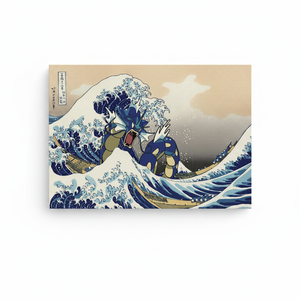 Gyarados Great Wave Art Deco Panel Canvas Print <b>Hanging</b> <b>Wall</b> <b>Decor</b> - Product Image 2