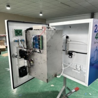Distributeur d'eau pure mural avec pompe, osmose inverse, 125 L/heure, accepte billets de banque, pièces de monnaie et cartes d'eau