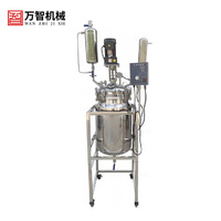 Réacteur en acier inoxydable à double paroi, chauffage électrique sous pression atmosphérique, cuve sous pression avec télécommande pour usage en laboratoire