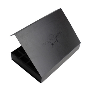 Luxury Custom Paper Cardboard <b>Black</b> Magnetic Packaging <b>Boxes</b> Closure Magnet Gift Box With Magnetic Lid - Product Image 4