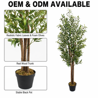 Arbre d'olivier artificiel OEM ODM, plante d'olivier artificielle pour hall d'hôtel, restaurant, espace commercial, décoration personnalisée, vente en gros