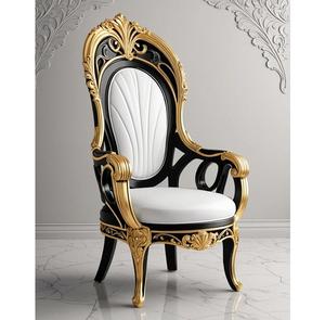 เก้าอี้โซฟาเดี่ยวทรงราชวงศ์ งานแฮนด์เมด พร้อมฐานไม้เนื้อแข็ง สำหรับเฟอร์นิเจอร์ห้องนั่งเล่นสุดหรู - Product Image 2