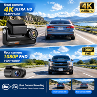 NOUVELLE Caméra de tableau de bord 4K+1K pour voiture, double objectif avant et arrière, ADAS, Dashcam 4G Wifi GPS 4K