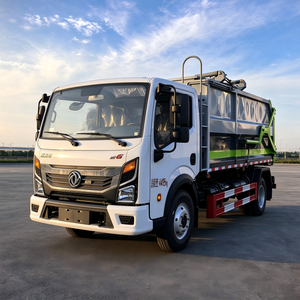 รถบรรทุกขยะแบบยกข้าง DFAC Dongfeng Duolika 4x2, รถบรรทุกขยะขนาดเล็กแบบยกขึ้นเองสำหรับงานสุขาภิบาลในพื้นที่อยู่อาศัย - Product Image 1