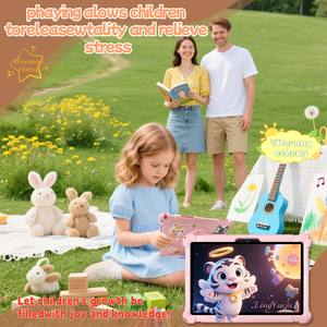 10.1-inch trẻ em máy tính bảng thẻ Sim Android 13 Octa Core 4000mAh pin IPS 1280x800 đen Thứ Sáu quà tặng 4GB MTK Bộ vi xử lý mới Wi-Fi - Product Image 6