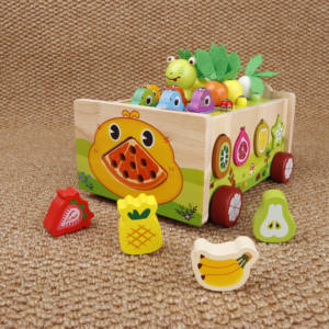 Giocattoli per Bambini, Carretto Giocattolo in Plastica con Rana, Pesce, Frutta e Verdura, Unisex - Product Image 6