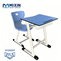 Chaise d'école moderne en plastique simple, mobilier scolaire en PVC, bureau et chaise pour étudiants, pieds en acier, utilisation scolaire et domestique