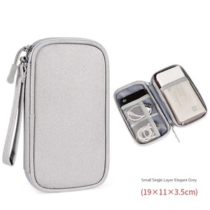 Travel Portable Sustainable Fabric Digital Accessories Storage Bag Organizer for Mobile Phone <b>U</b> Disk Charging Bank & Data Cable - Product Image 6