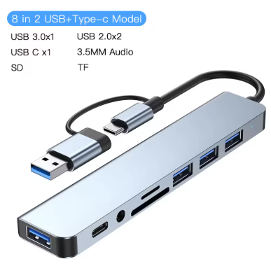 Grey 8 in 2 USB+Type-c Model