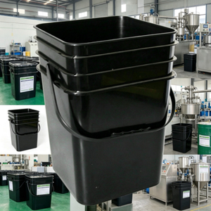 20KG storage <b>bucket</b> PP material Plastic handle Factory direct sales 20-liter plastic square <b>bucket</b> - Product Image 2