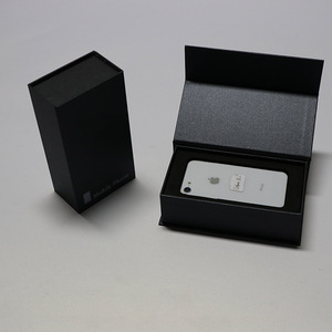 Hộp giấy cứng hình sách màu đen, cán mờ, dùng để đựng điện thoại di động, có in logo, thiết kế tùy chỉnh, đa năng, sử dụng nam châm. - Product Image 3