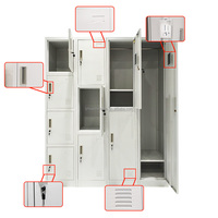 Casier métallique à porte simple avec serrure électronique et serrure à clé, couleur personnalisable pour chambre, école, bureau, entrepôt