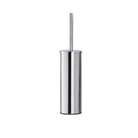 STOCCO Porte-brosse WC moderne chromé mural en acier inoxydable SUS304, ensemble de brosses de nettoyage WC, garantie 5 ans