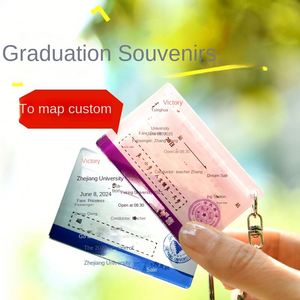Regalos de Graduación para Toda la Clase: Llavero Personalizado con Texto, Estilo Tarjeta de Embarque, Colgante de Plástico con Foto para Estudiantes de Secundaria/Preparatoria - Product Image 2