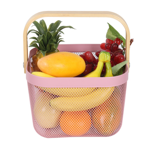 Cestas de cocina multifuncionales para el hogar, <span class=keywords><strong>cesta</strong></span> de frutas con mango de bambú, <span class=keywords><strong>2022</strong></span> - Product Image 4
