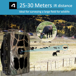 <span class=keywords><strong>Caméra</strong></span> <span class=keywords><strong>de</strong></span> surveillance portable à énergie solaire, écran LCD 2,4 pouces, 4K 32MP, étanche IP66, vision nocturne sans lumière, grand angle 45 degrés, faune - Product Image 3