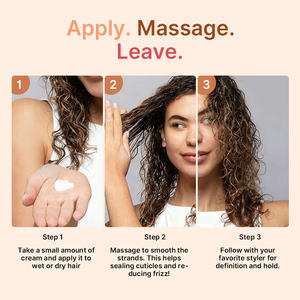 Hydratant capillaire biologique personnalisé avec logo, revitalisant sans rinçage naturel à l'huile d'argan et de jojoba, traitement réparateur des liaisons, 300 ml - Product Image 5