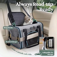 Nouveau Sac de Transport Pliable et Respirant pour Animaux de Compagnie, Grande Capacité, Fermeture Ouverte, Sac à Bandoulière Portable pour Voyages en Extérieur