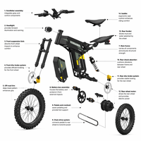 For R6000 Electric Dirt Bike 7000W Peak 60V 30Ah Removable Battery off Road 88km/h Adult Motorcycle