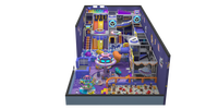 HELLO CAT Équipement de terrain de jeu intérieur pour enfants, style néon coloré, jeux souples pour enfants, château gonflable, matériau ABS