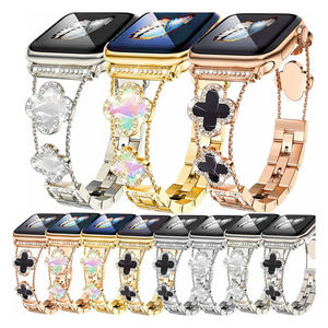 Bijoux pour Femmes Diamant Strass Or Bracelet en Acier Inoxydable pour <span class=keywords><strong>Apple</strong></span> <span class=keywords><strong>Watch</strong></span> Band 38 <span class=keywords><strong>40</strong></span> 41 <span class=keywords><strong>Mm</strong></span> Iwatch Ultra <span class=keywords><strong>Se</strong></span> 9 8 Bracelet - Product Image 5