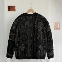 Pull en coton tricoté d'hiver Kapital Vintage Kazuhiro Hirata, col rond, style japonais, jacquard à motif courge amère