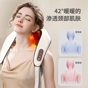 Electric Neck Shoulder Massager With Heating Function Rechargeable USB For Neck And Shoulder Relief - Product Image 1