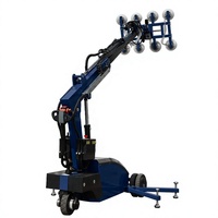 Nuevo Robot Compacto para Vidriado en Interiores, Motor Eléctrico de 600Kg/800Kg, Ventosas Automáticas, Sistema de Vacío Dual para Vidrio y Losas de Granito, 5000mm