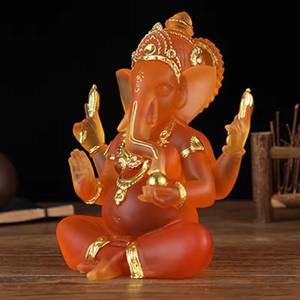 El işi reçine Ganesha heykeli-tay tarzı fil tanrı buda heykelcik su cam gibi ev sunak veya dekor için bitirmek - Product Image 4