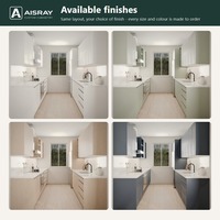 Armoires de cuisine personnalisées en thermofoil PVC, aménagement minimaliste, boîtes d'armoires en MDF, unités modulaires et rangements extractibles
