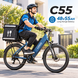 Bicicleta Eléctrica Híbrida C55 48V55AH OEM, Bicicleta Eléctrica Todoterreno de 220KM, Venta al Por Mayor para Repartidores - Product Image 1
